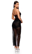 Load image into Gallery viewer, Private Party Foil Dot Mesh Nightgown and Thong Set