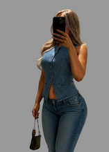 Load image into Gallery viewer, Retro Babe Denim Top