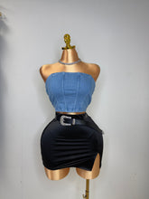 Load image into Gallery viewer, Mezclilla tube top
