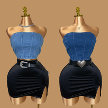 Load image into Gallery viewer, Mezclilla tube top
