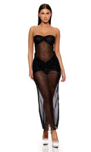 Load image into Gallery viewer, Private Party Foil Dot Mesh Nightgown and Thong Set
