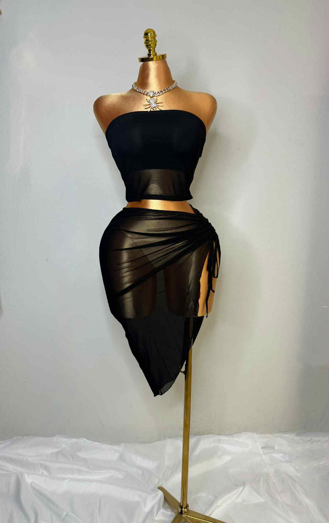 Mesh Wave Skirt