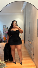 Load image into Gallery viewer, Black Corset Plus Dress
