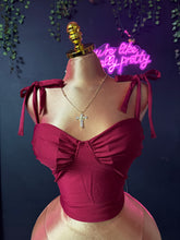 Load image into Gallery viewer, Amorcito Red Crop Top
