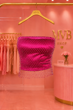 Load image into Gallery viewer, Metallic Pink Tube Top

