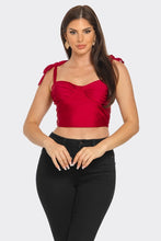 Load image into Gallery viewer, Amorcito Red Crop Top
