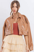 Load image into Gallery viewer, Cropped Leather Jacket
