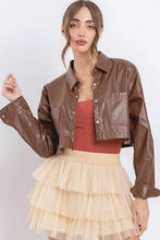 Load image into Gallery viewer, Cropped Leather Jacket
