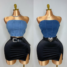 Load image into Gallery viewer, Mezclilla tube top
