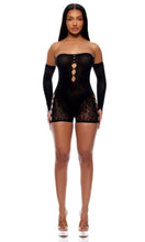 Load image into Gallery viewer, Cross your Mind Romper Bodystocking Lingerie Set
