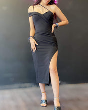 Load image into Gallery viewer, INTEREST BLACK DRESS
