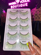Load image into Gallery viewer, 5 PAIR COLORFUL LASHES
