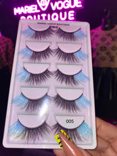 Load image into Gallery viewer, 5 PAIR COLORFUL LASHES
