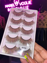 Load image into Gallery viewer, 5 PAIR COLORFUL LASHES
