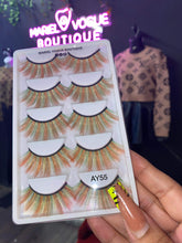 Load image into Gallery viewer, 5 PAIR COLORFUL LASHES
