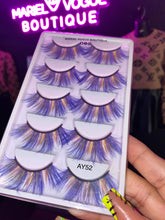 Load image into Gallery viewer, 5 PAIR COLORFUL LASHES
