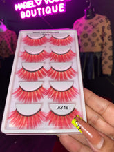Load image into Gallery viewer, 5 PAIR COLORFUL LASHES
