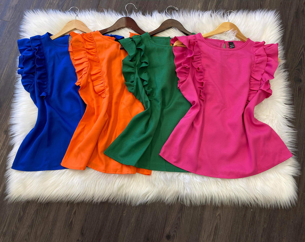 Frill Shoulder Blouse